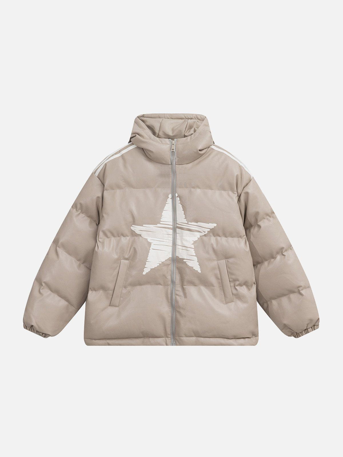 AlanBalen® - Hand Painted Star Print Winter Coat