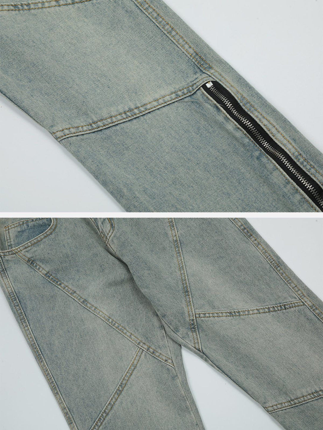 AlanBalen® - Side Zippers Jeans AlanBalen