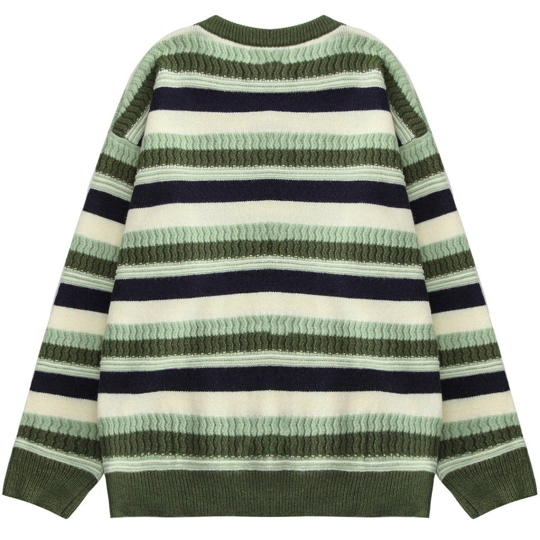 AlanBalen® - Stripe Pattern Knit Sweater AlanBalen