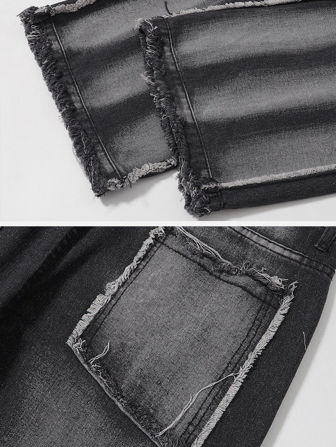 AlanBalen® - Vintage Gradient Burlap Jeans AlanBalen