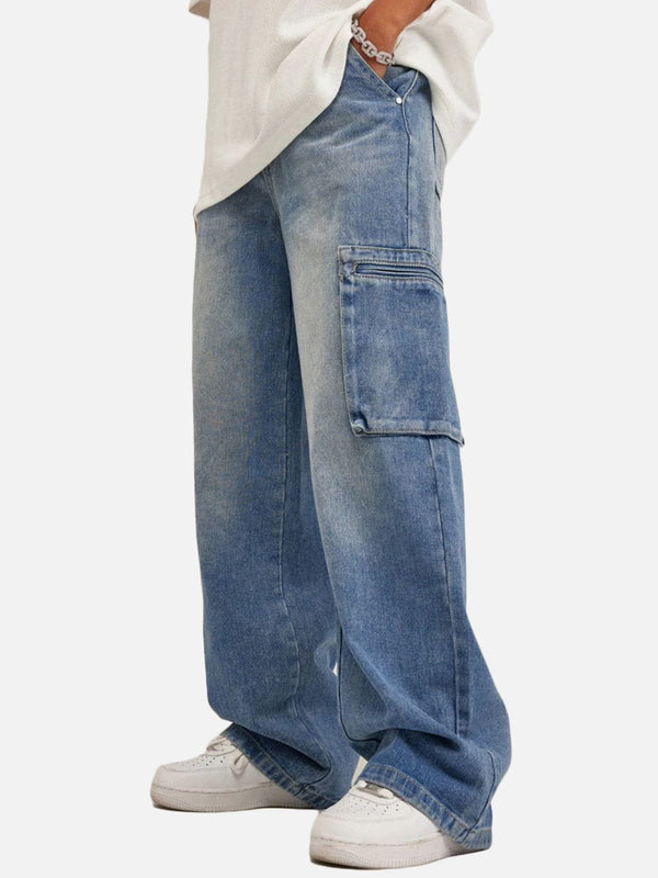AlanBalen® - Washed Large Pocket Jeans AlanBalen