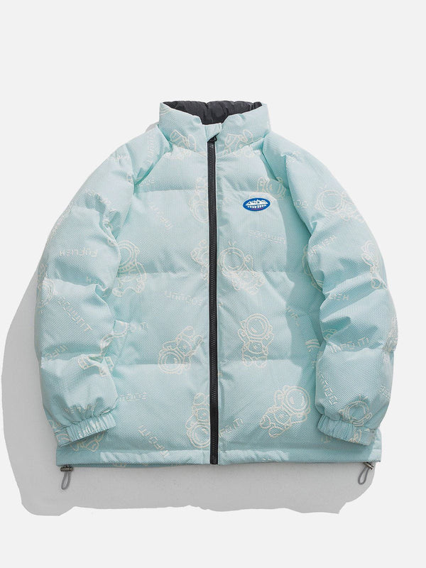 AlanBalen® Astronaut Print Winter Coat AlanBalen