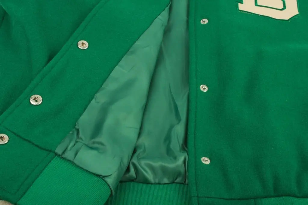 AlanBalen® B Green Baseball Jacket AlanBalen