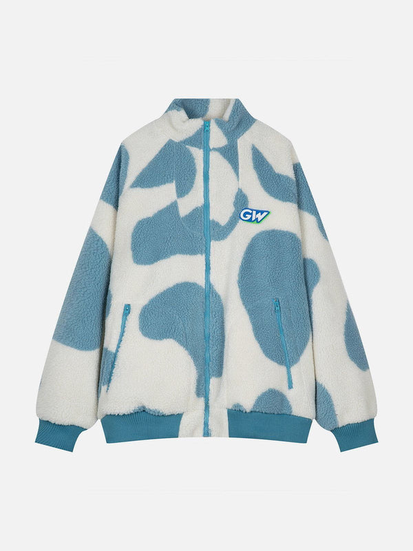 AlanBalen® Cows Graphic Sherpa Coat AlanBalen