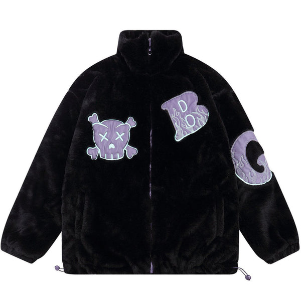 AlanBalen® Embroidered Skull Winter Coat AlanBalen