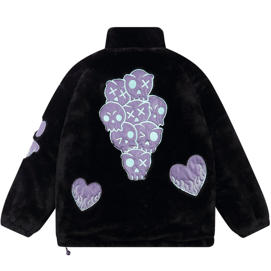 AlanBalen® Embroidered Skull Winter Coat AlanBalen