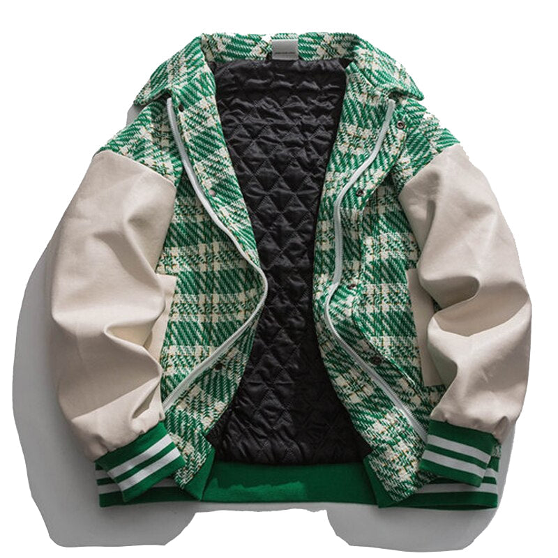 AlanBalen® Green Square Pattern Jacket AlanBalen