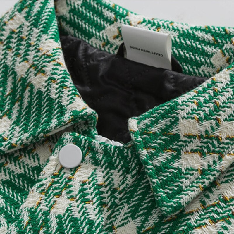 AlanBalen® Green Square Pattern Jacket AlanBalen