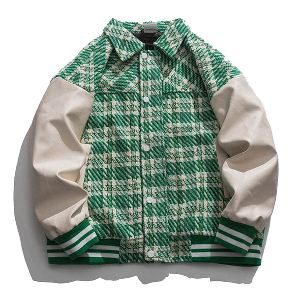 AlanBalen® Green Square Pattern Jacket AlanBalen