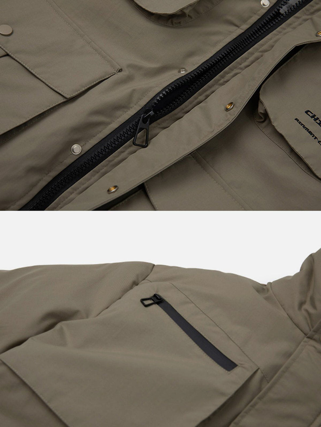 AlanBalen® Large Pockets Patchwork Winter Coat AlanBalen