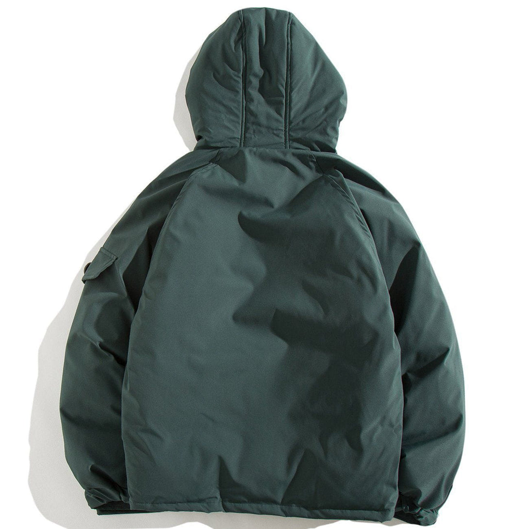 AlanBalen® Multi-pocket Hooded Winter Coat AlanBalen