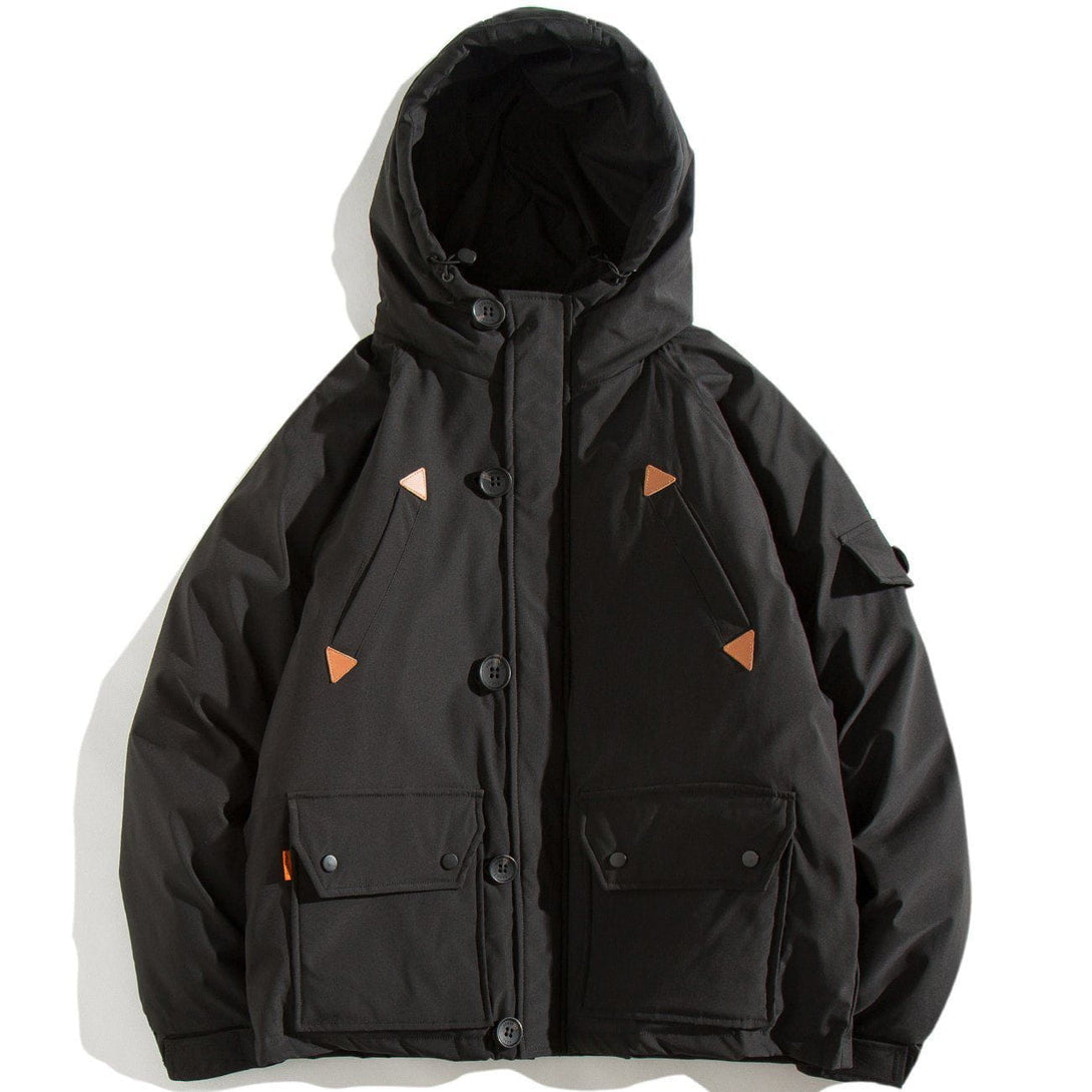 AlanBalen® Multi-pocket Hooded Winter Coat AlanBalen