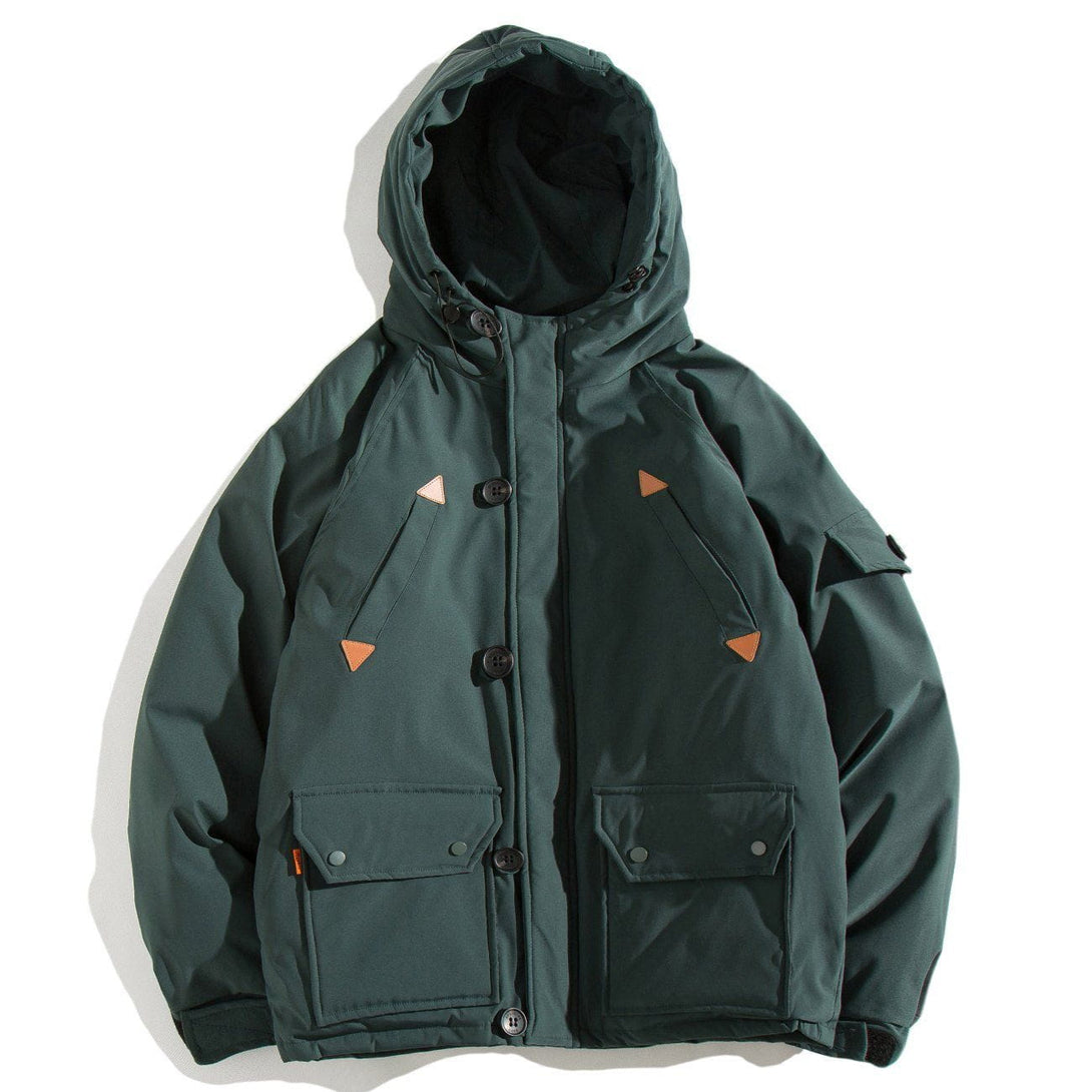 AlanBalen® Multi-pocket Hooded Winter Coat AlanBalen