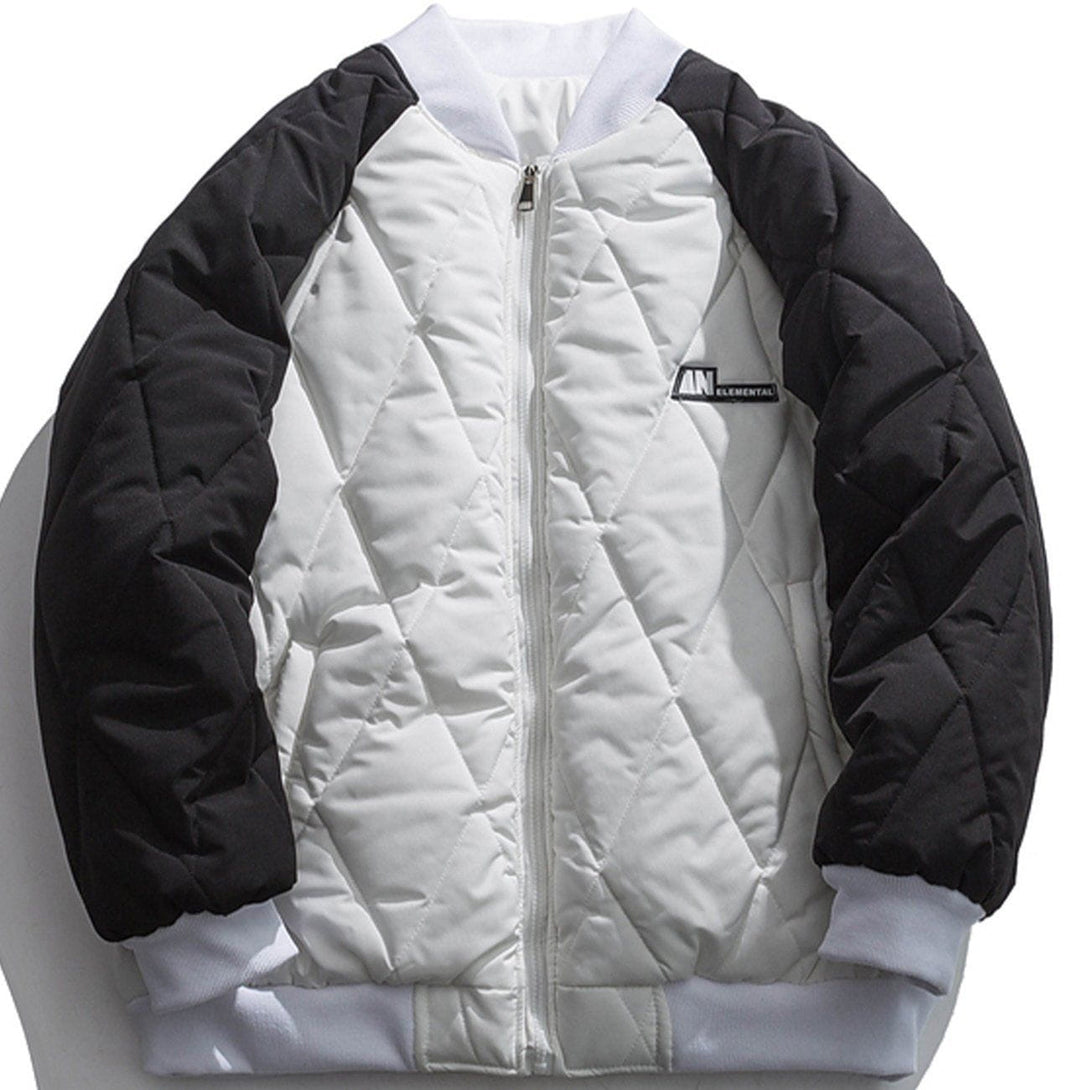AlanBalen® Patchwork Check Winter Coat AlanBalen