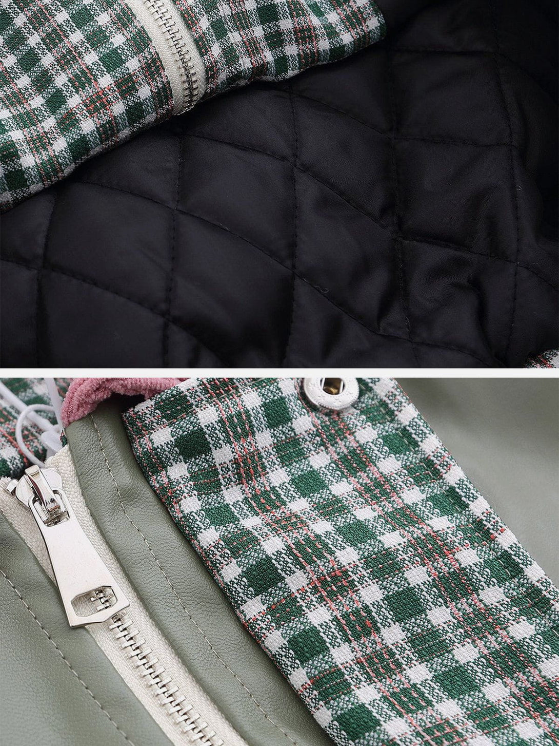 AlanBalen® Plaid Polo Stitching Winter Coat AlanBalen