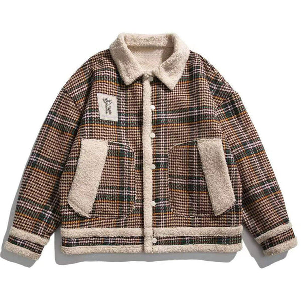 AlanBalen® Plaid Sherpa Winter Coat AlanBalen