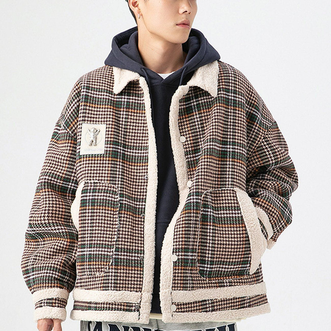 AlanBalen® Plaid Sherpa Winter Coat AlanBalen