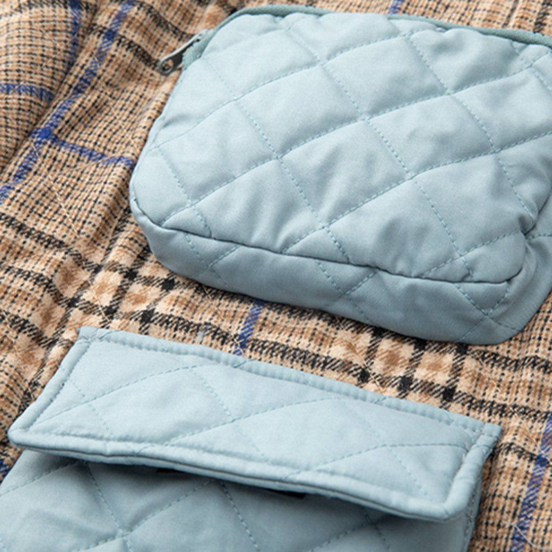 AlanBalen® Woolen Plaid Stitching Winter Coat AlanBalen