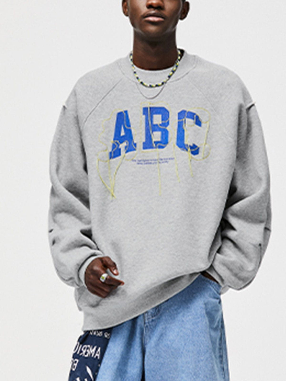AlanBalen® - "ABC" Embroidery Print Sweatshirt AlanBalen