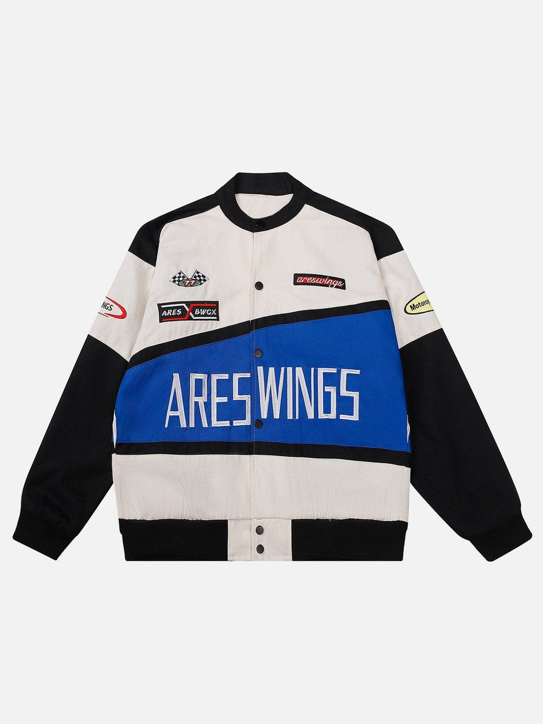 AlanBalen® - "ARES WINGS" Patchwork Racing Jacket AlanBalen