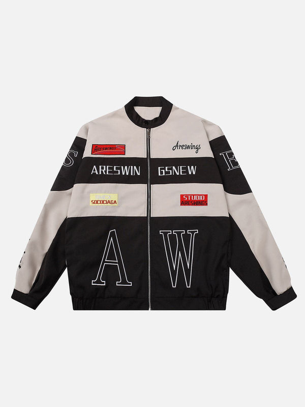 AlanBalen® - "AW" Patchwork Motorcycle Jacket AlanBalen