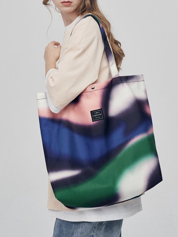 AlanBalen® - Abstraction Contrast Canvas Shoulder Bag Bag AlanBalen