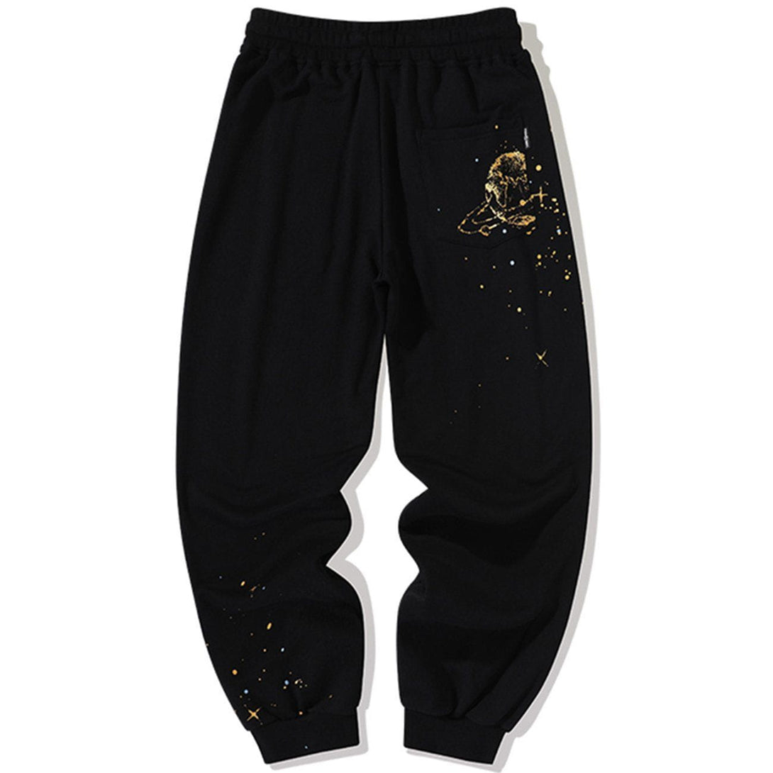 AlanBalen® - Astronaut Bear Print Pants AlanBalen