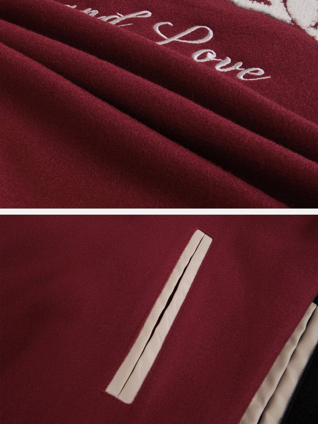 AlanBalen® - "B" Embroidery Patchwork Varsity Jacket AlanBalen