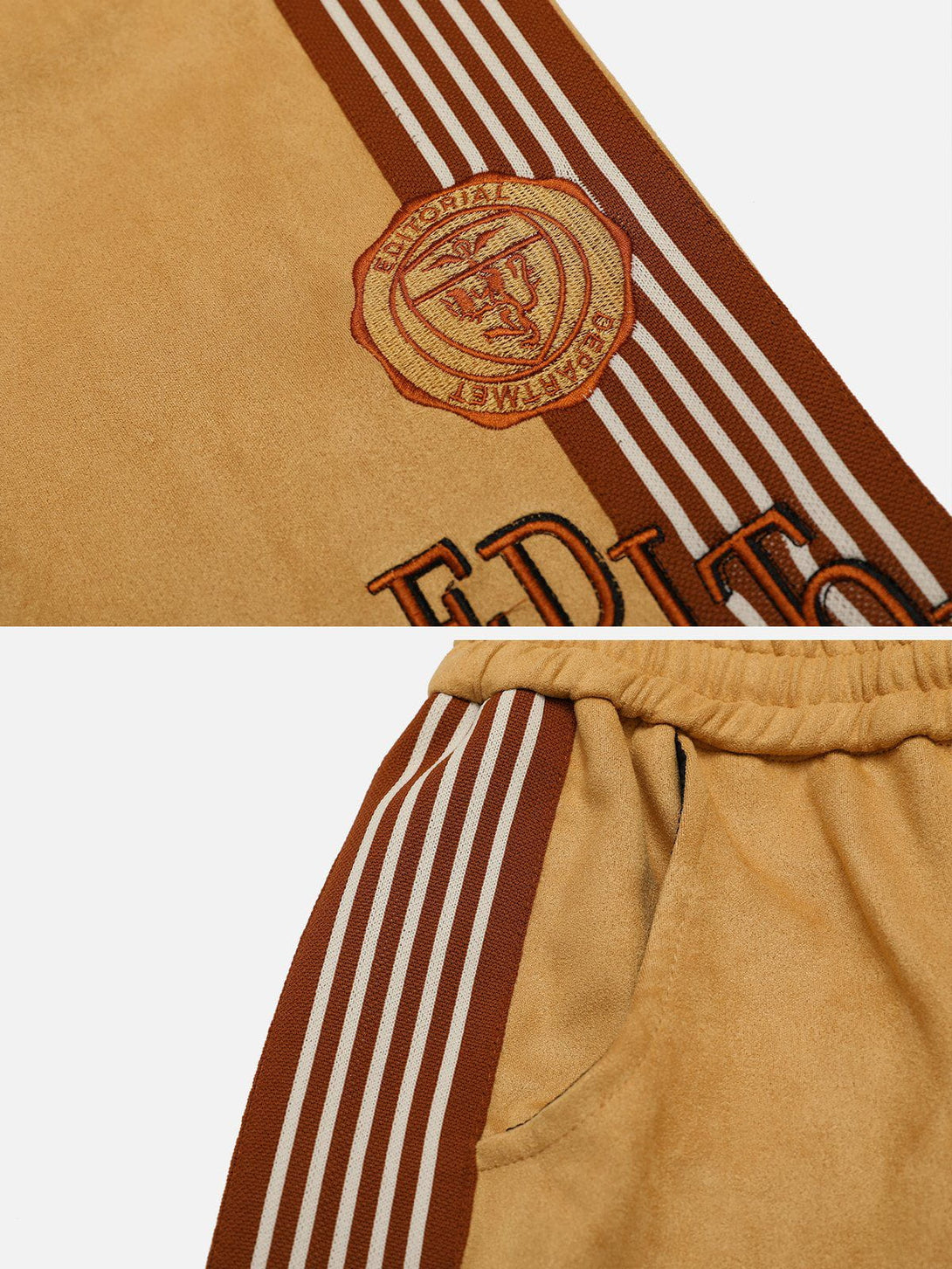 AlanBalen® - Badge Embroidered Side Stripe Pants AlanBalen