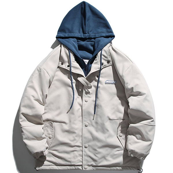 AlanBalen® - Badge Stitching Hooded Winter Coat AlanBalen