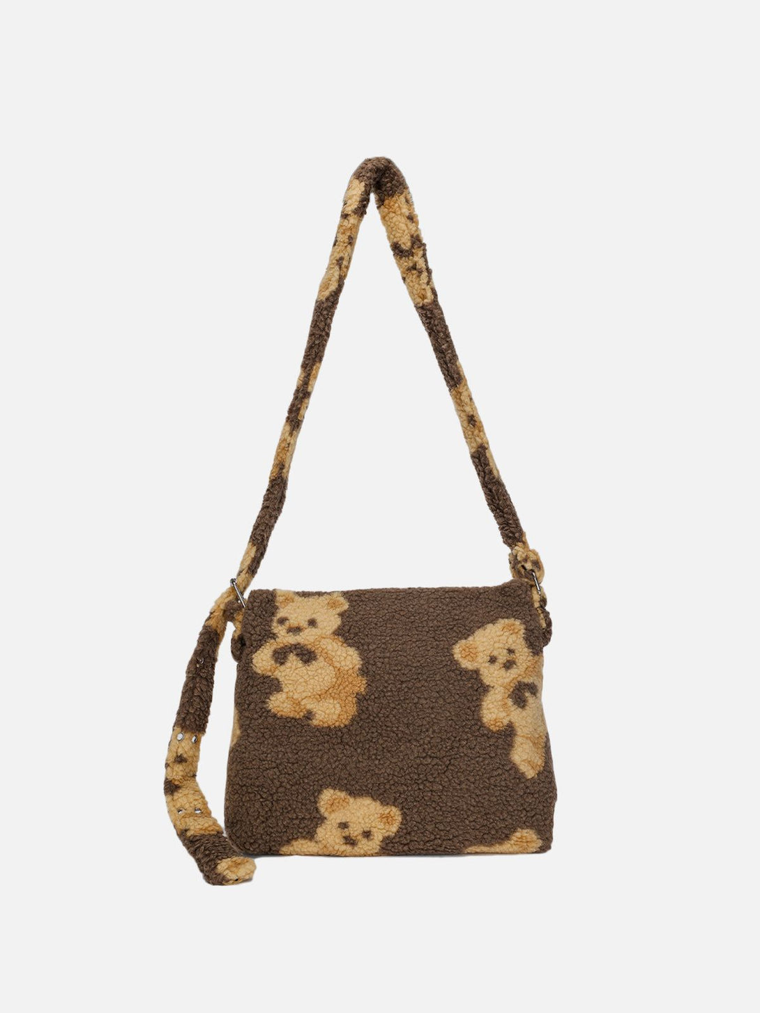 AlanBalen® - Bear Print Sherpa Shoulder Bag AlanBalen