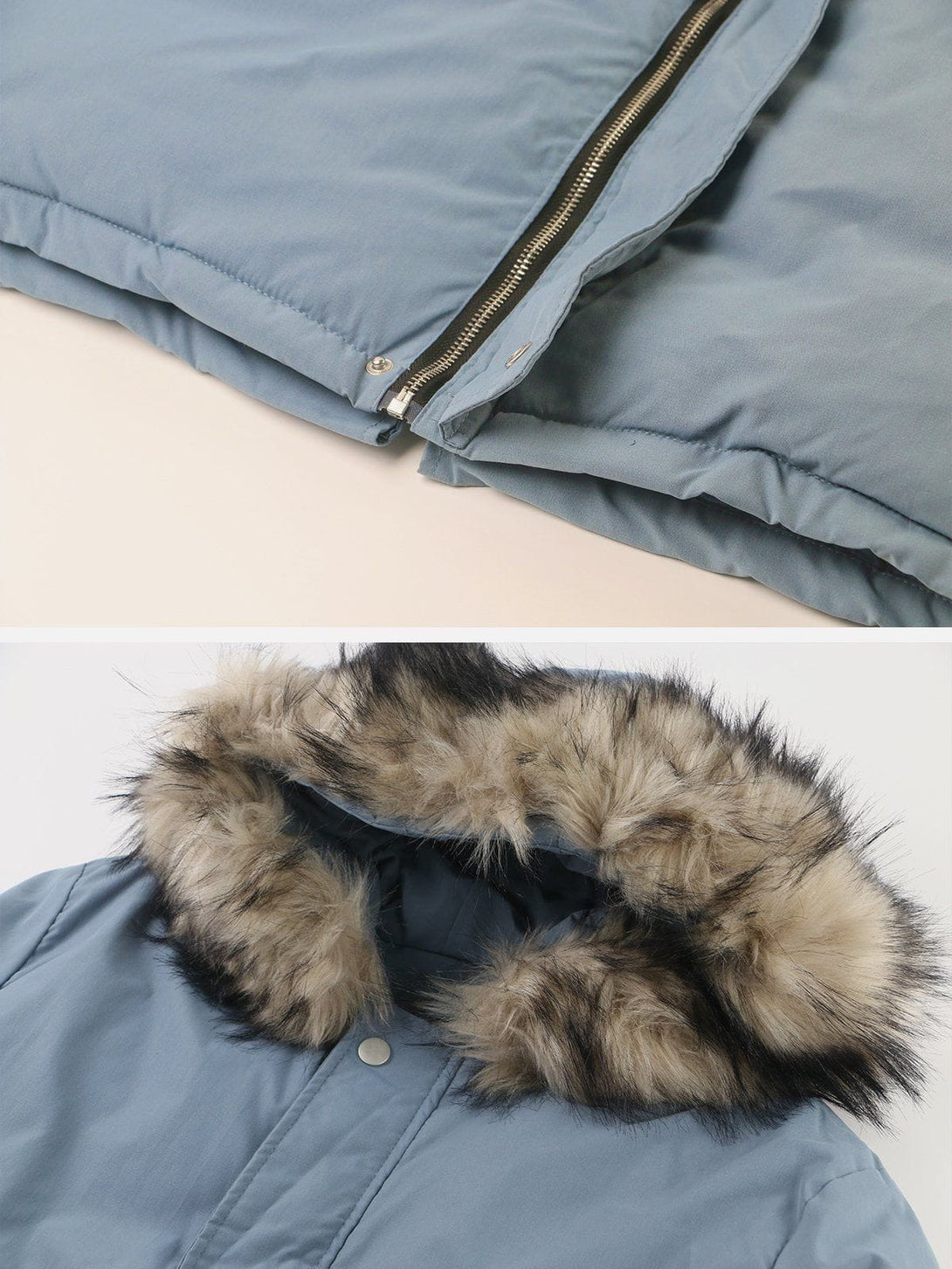 AlanBalen® - Big Hat Solid Color Extended Winter Coat AlanBalen