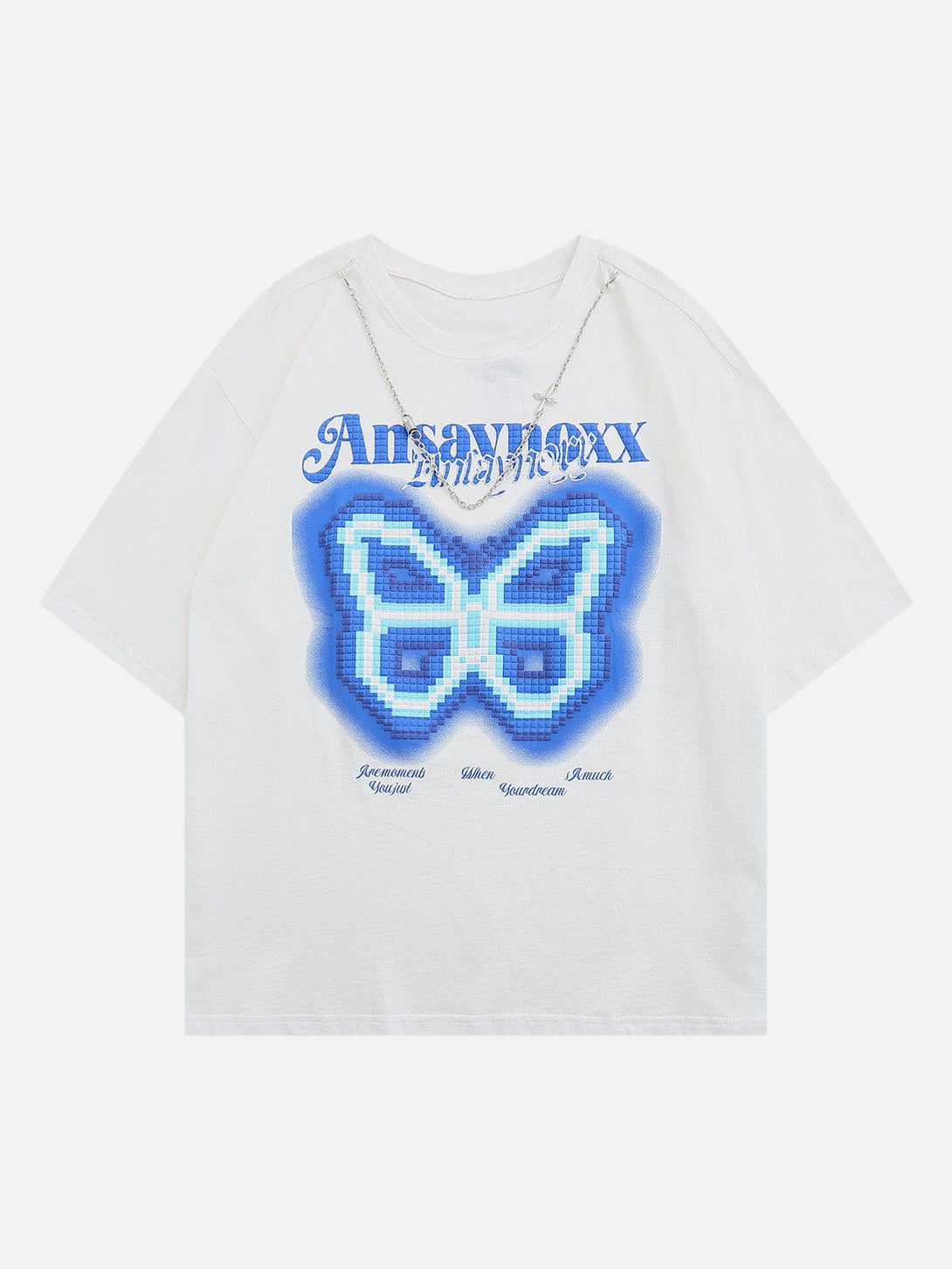 AlanBalen® - Butterfly Embroidery Chain Decoration Tee AlanBalen