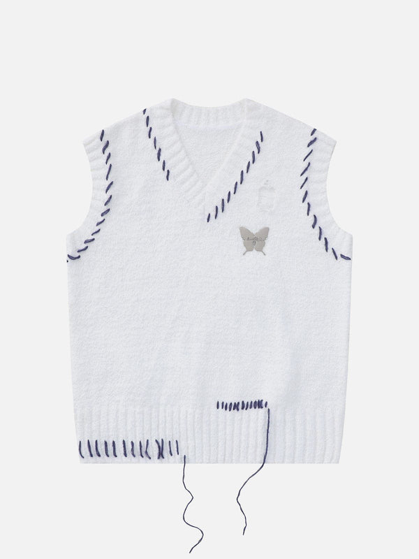 AlanBalen® - Butterfly Labelling Straps Sweater Vest AlanBalen