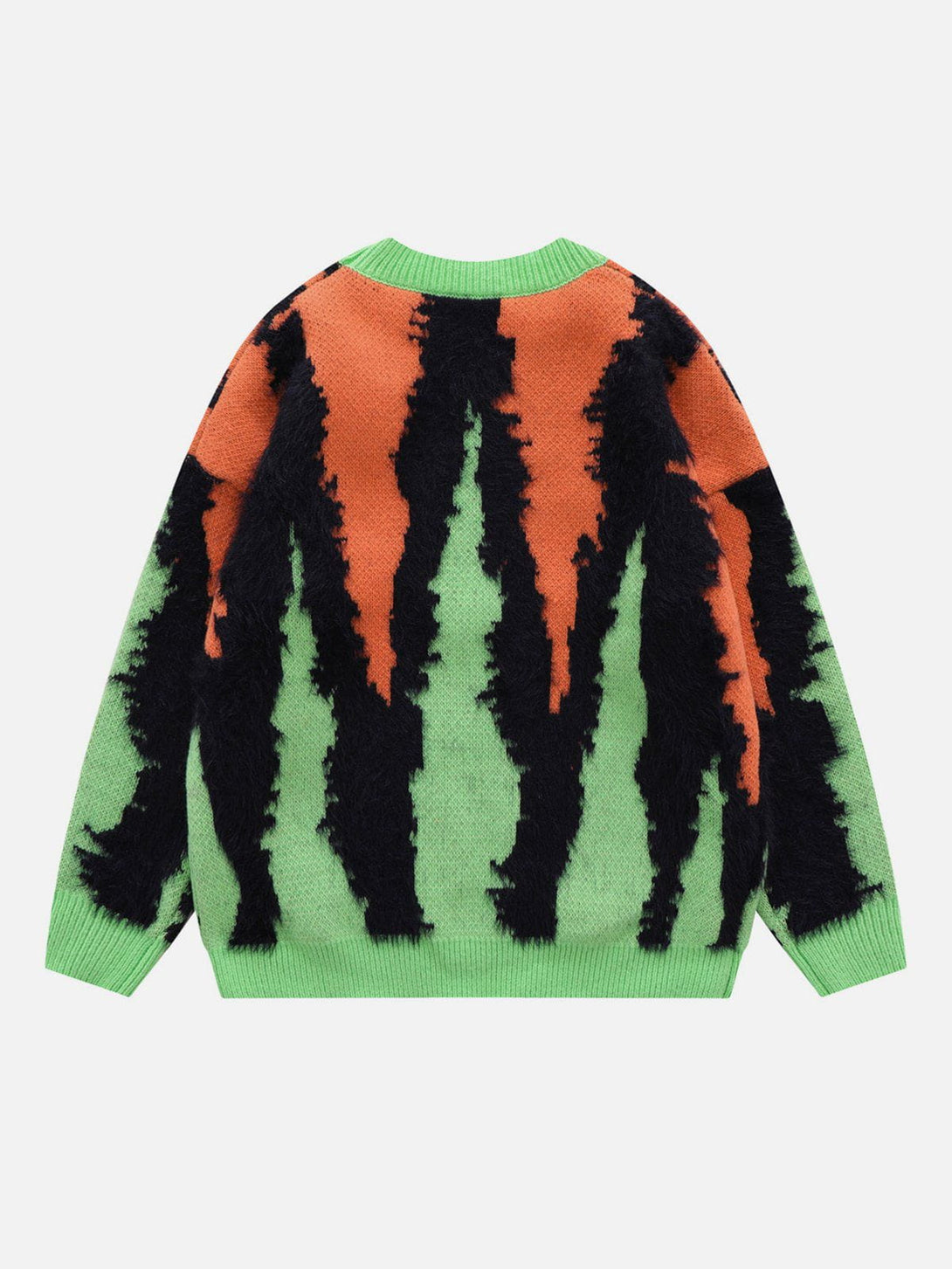 AlanBalen® - "CATCASE“ Print Contrast Plush Streetwear Sweater AlanBalen