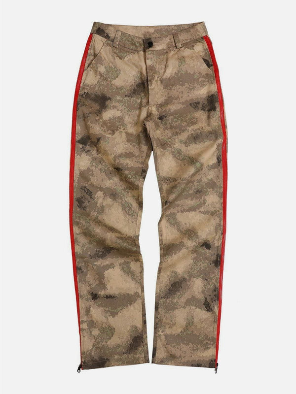 AlanBalen® - Camouflage Adjustable Zip Straight Pants AlanBalen