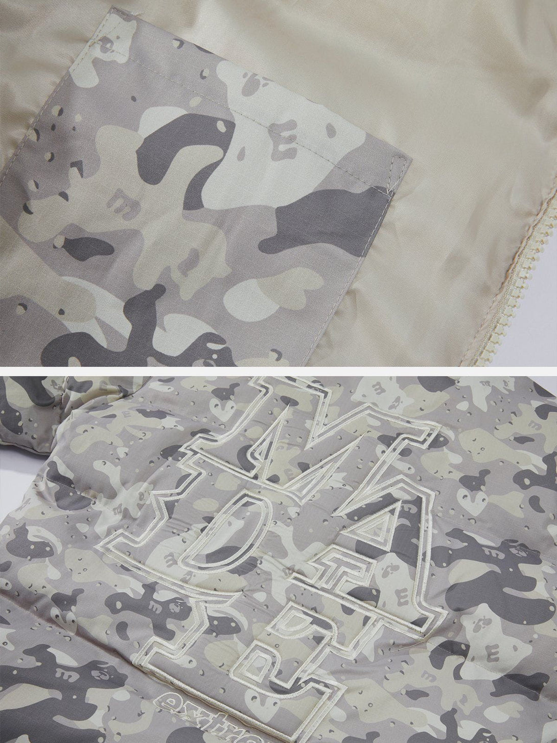 AlanBalen® - Camouflage Embroidered Letters Winter Coat AlanBalen