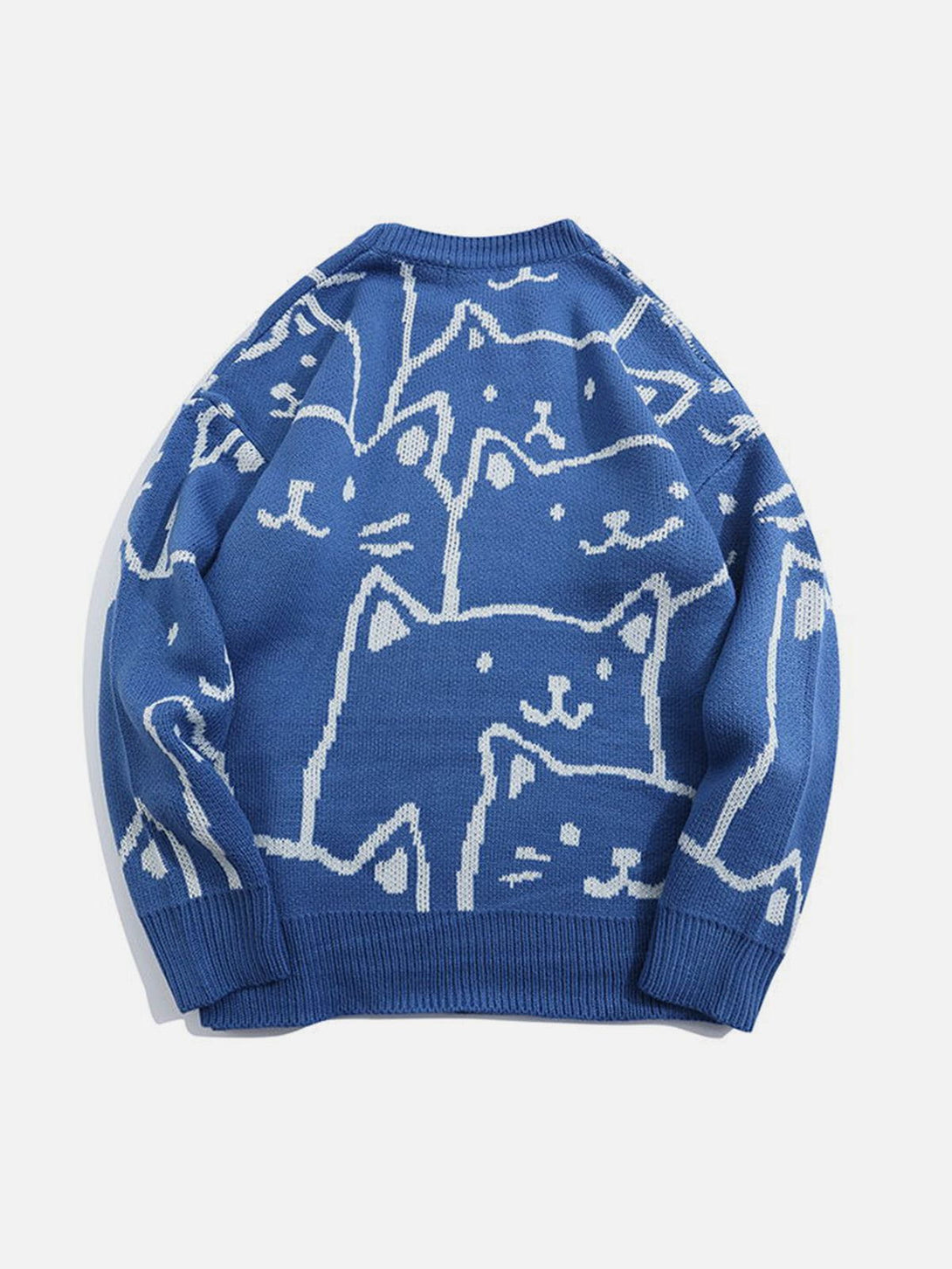 AlanBalen® - Cartoon Cat Pattern Knit Sweater AlanBalen