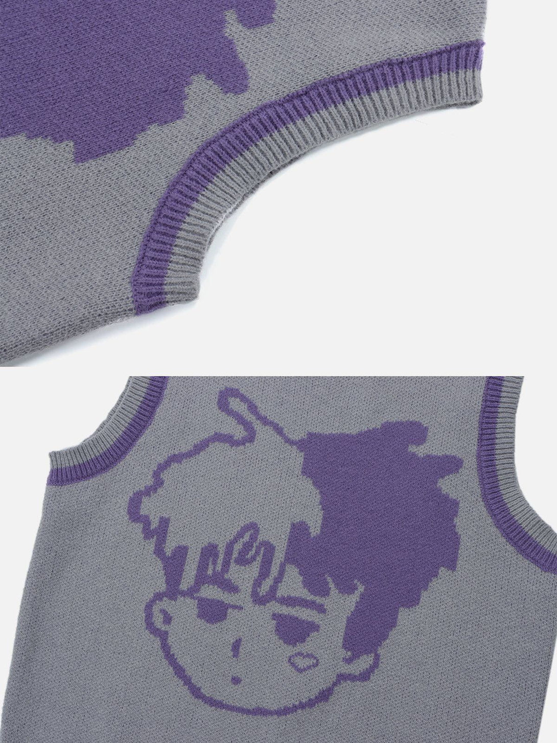 AlanBalen® - Cartoon Character Embroidery Sweater Vest AlanBalen