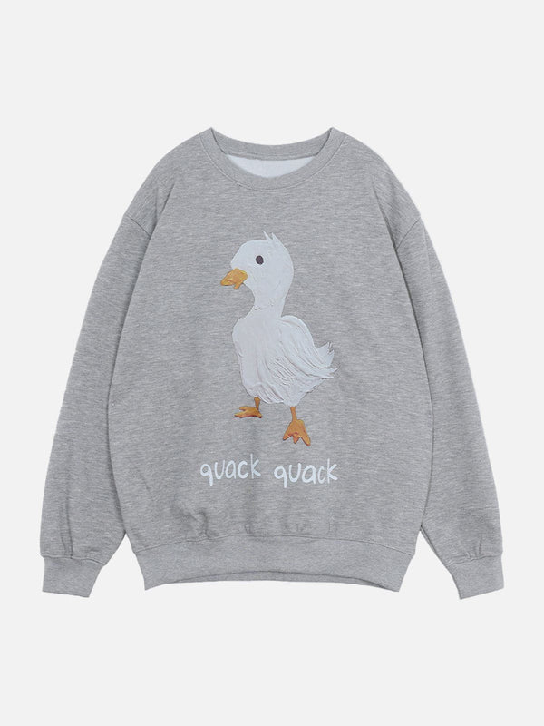 AlanBalen® - Cartoon Duck Print Sweatshirt AlanBalen