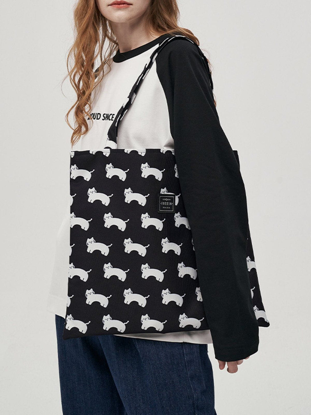 AlanBalen® - Cat Print Canvas Shoulder Bag Bag AlanBalen