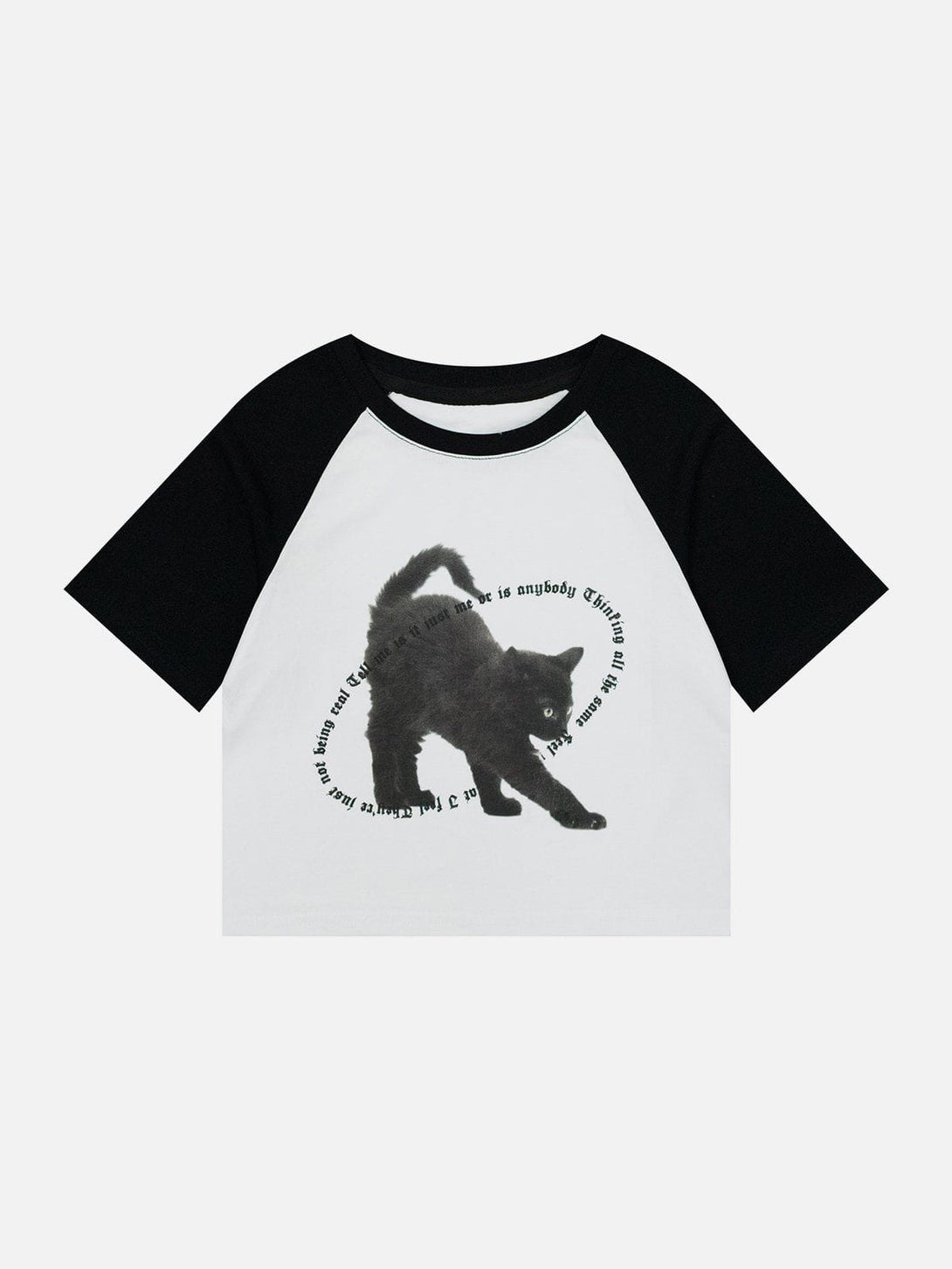 AlanBalen® - Cat Print Patchwork Tee AlanBalen