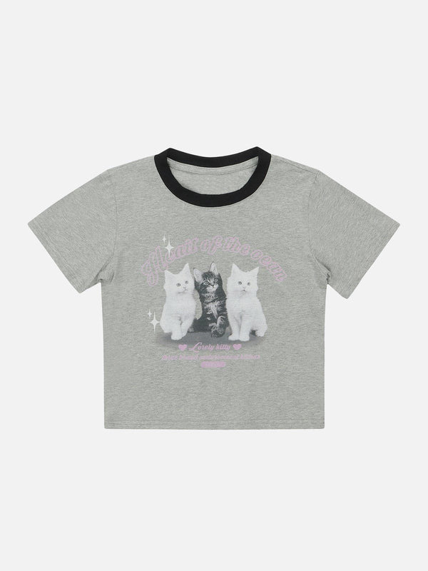 AlanBalen® - Cat Print Star Tee AlanBalen