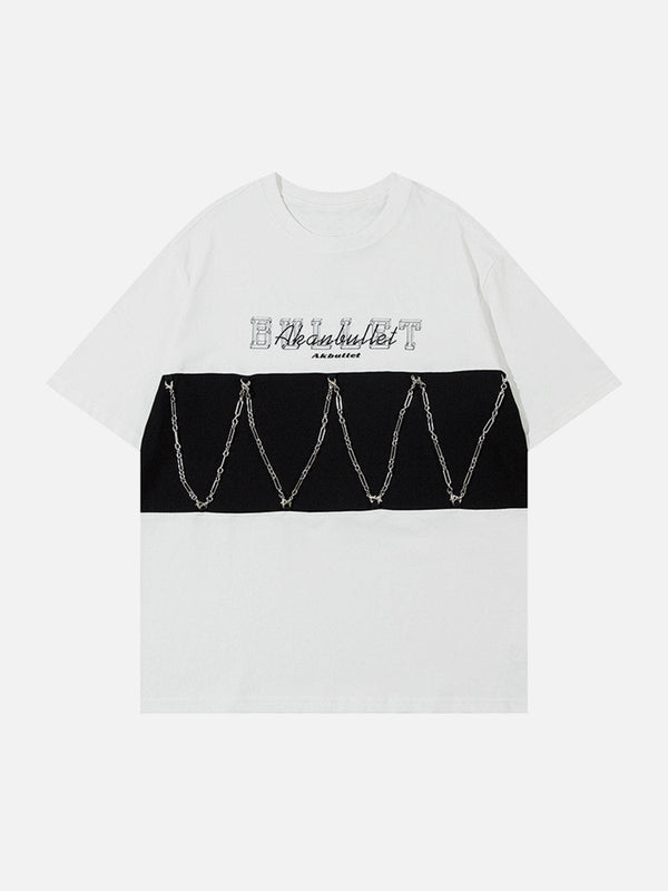 AlanBalen® - Chain Contrast Print Tee AlanBalen