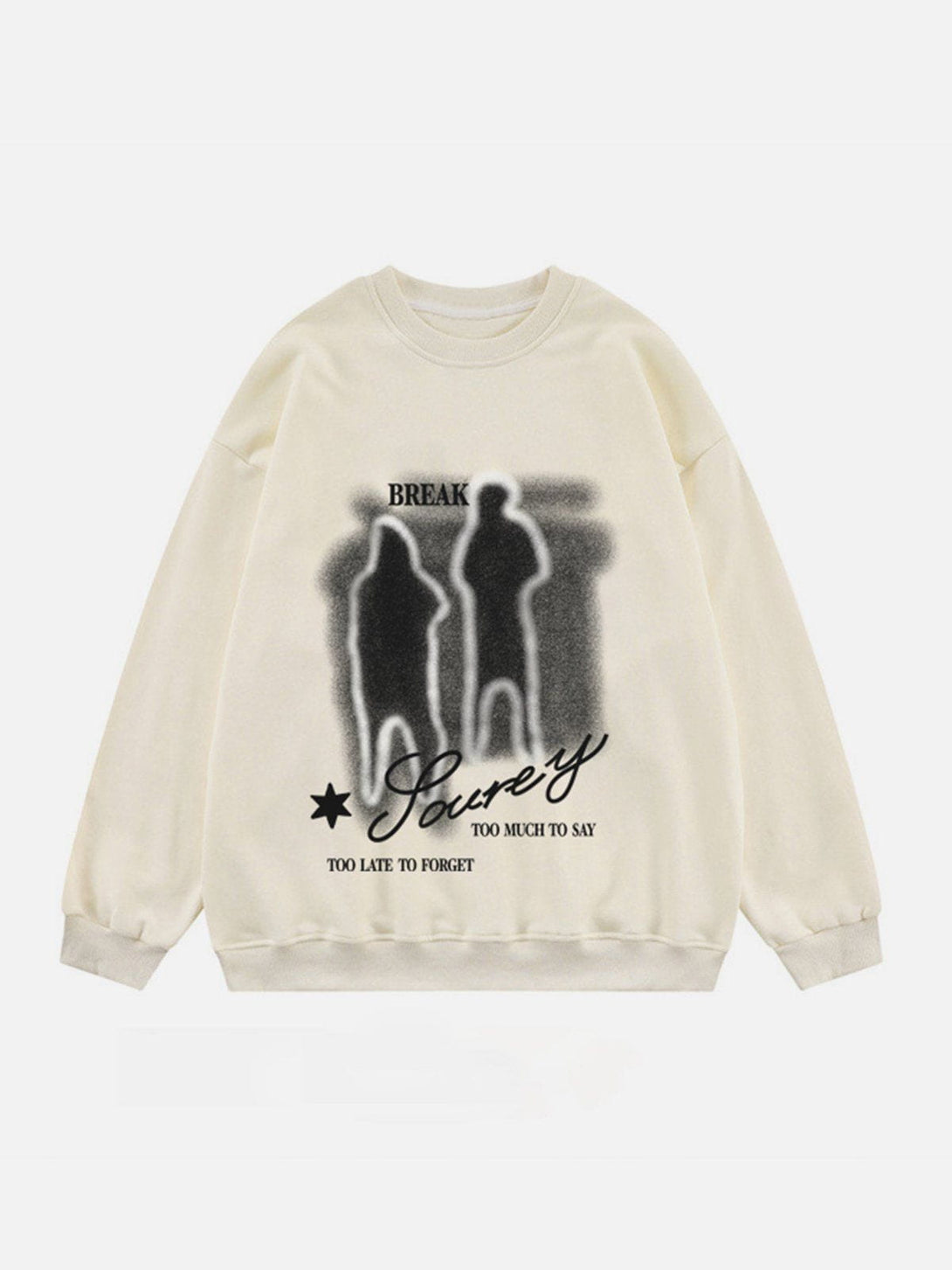 AlanBalen® - Character Letter Print Sweatshirt AlanBalen