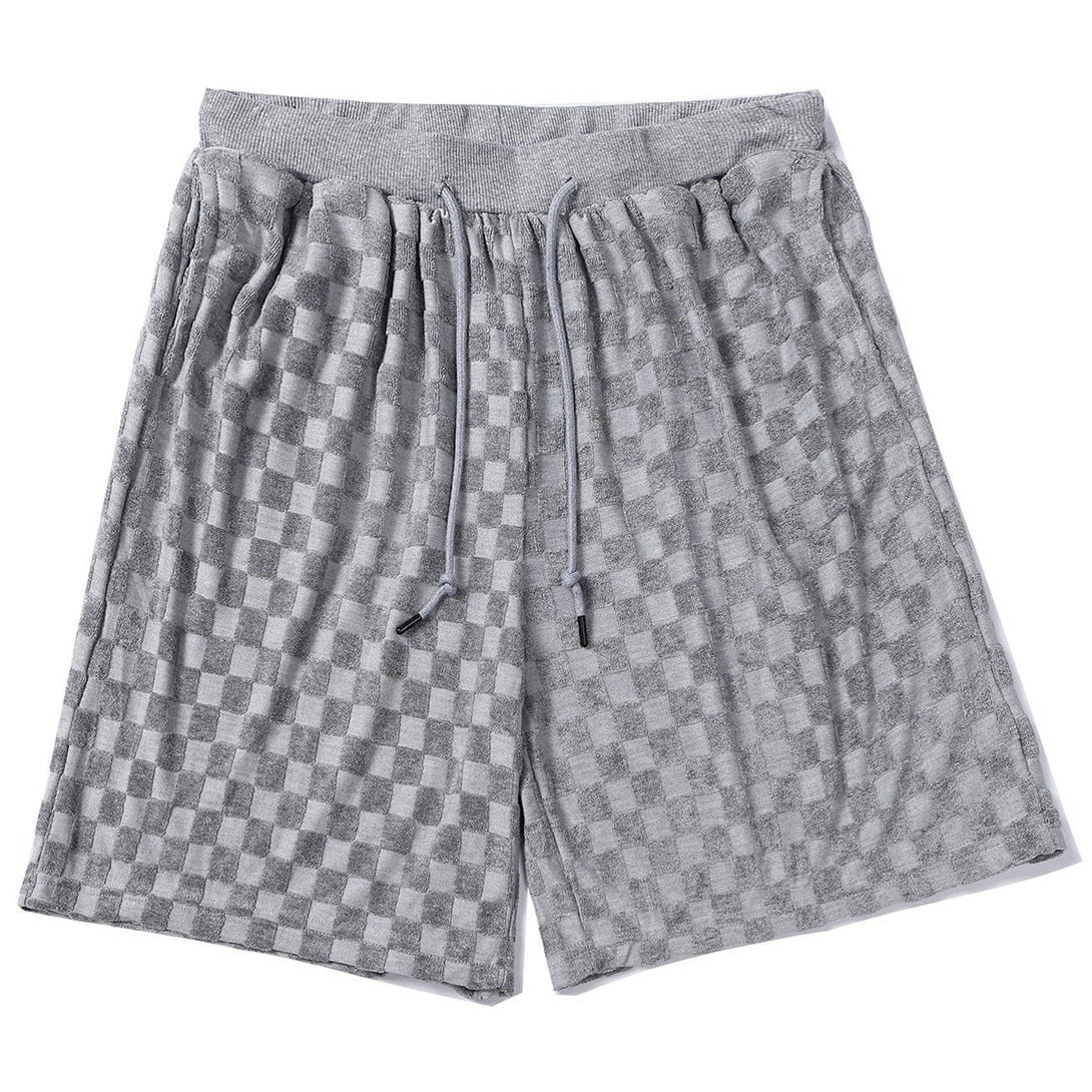 AlanBalen® - Check Drawstring Lounge Shorts AlanBalen