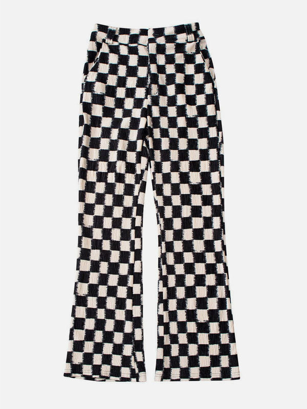 AlanBalen® - Checkerboard Elastic Horn Pants AlanBalen