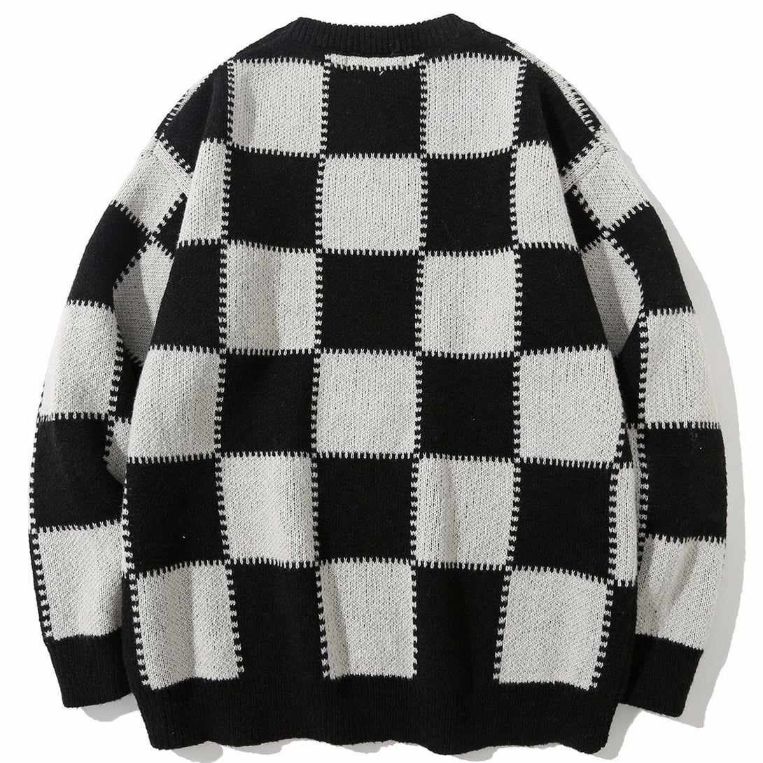 AlanBalen® - Checkerboard Knit Sweater AlanBalen