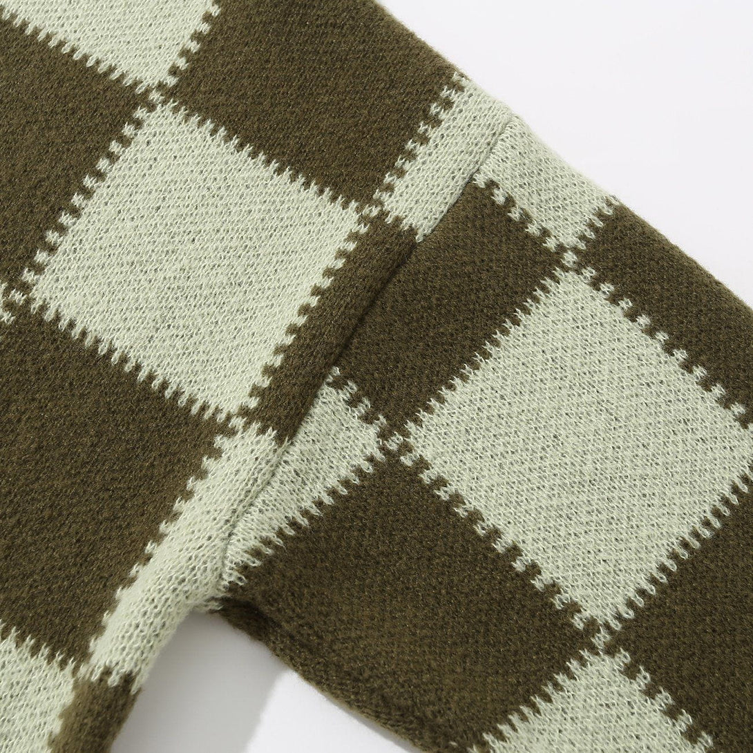 AlanBalen® - Checkerboard Knit Sweater AlanBalen