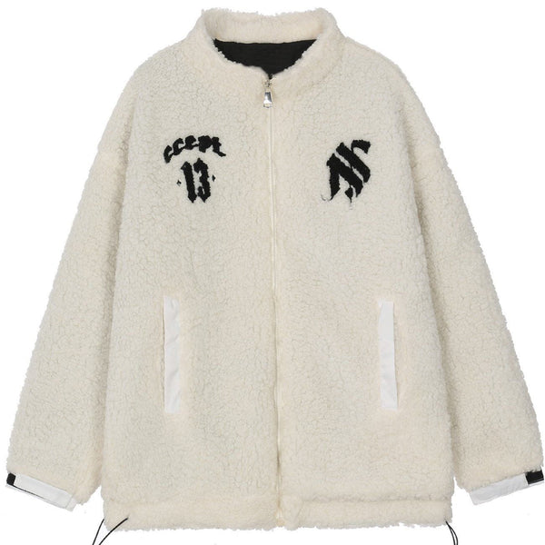 AlanBalen® - Checkerboard Pattern Sherpa Winter Coat AlanBalen